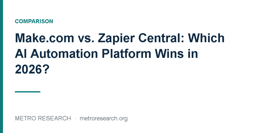 Make.com vs. Zapier Central: Which AI Automation Platform Wins in 2026?
