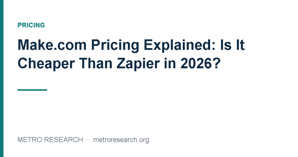 Make.com Pricing Explained: Is It Cheaper Than Zapier in 2026?