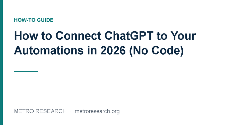 How to Connect ChatGPT to Your Automations in 2026 (No Code)