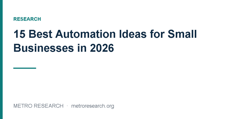 15 Best Automation Ideas for Small Businesses in 2026