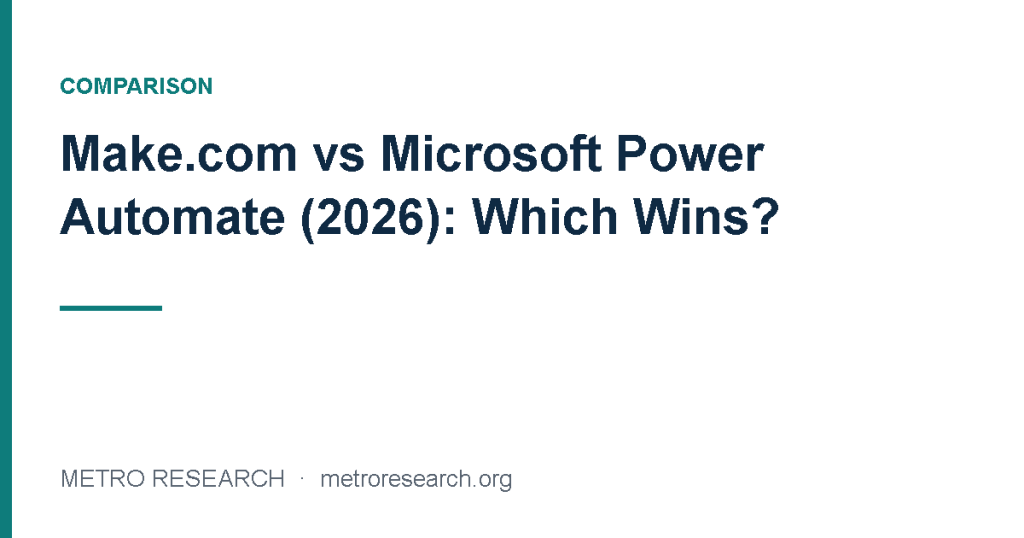 Make.com vs Microsoft Power Automate (2026): Which Wins?